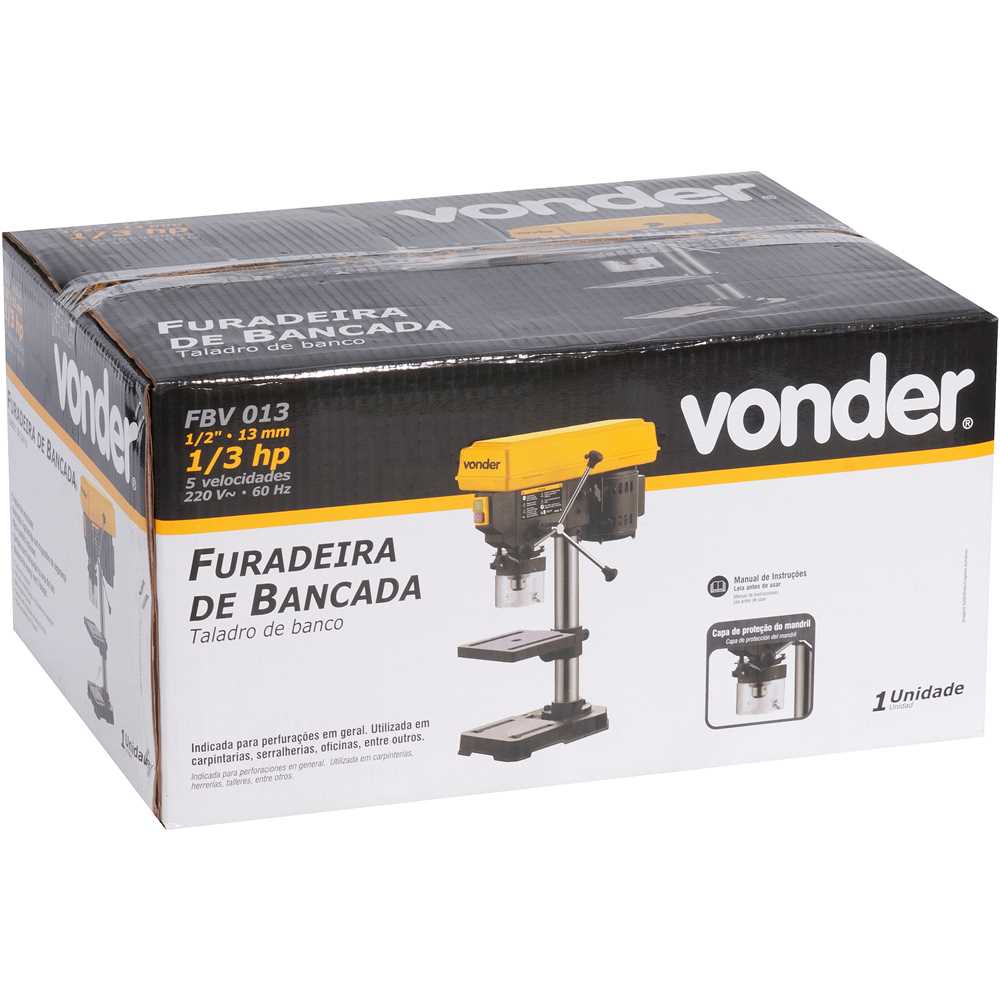 Furadeira de Bancada Vonder FBV 013 - 13mm (1/2") 250W 220V - Profissional