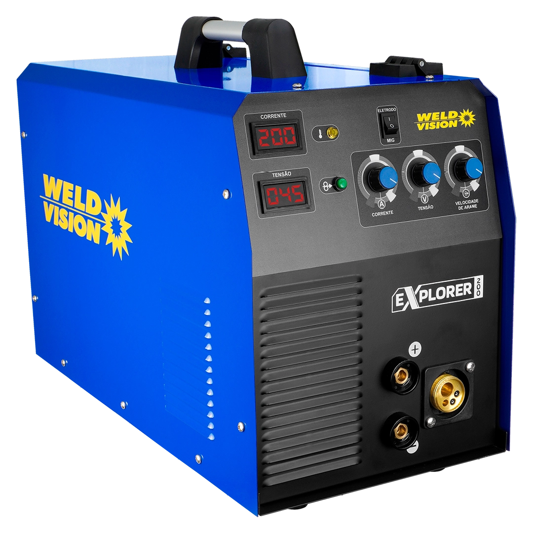 Máquina de Solda Inversora Multiprocesso MIG Explorer 200 Weld Vision - 220V