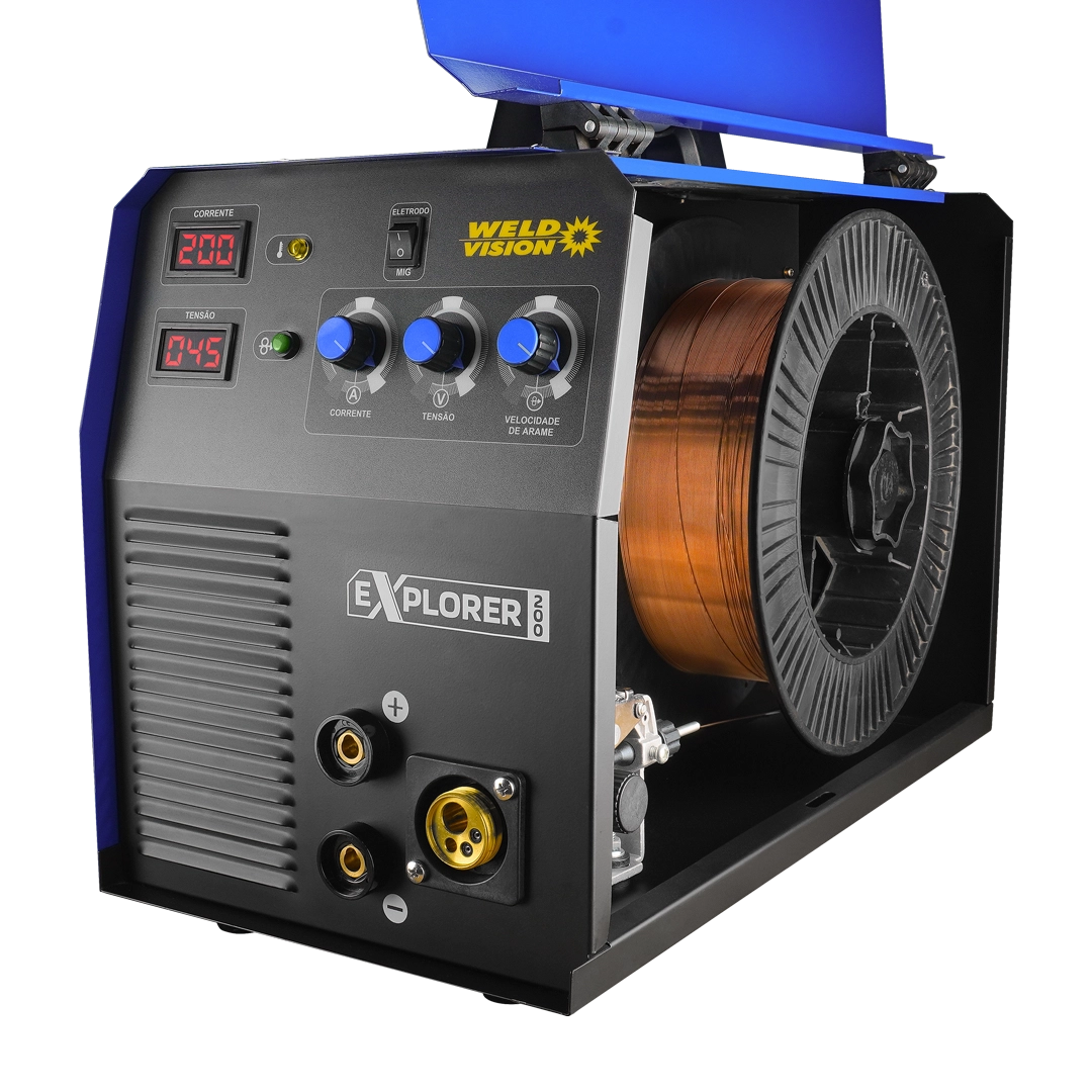 Máquina de Solda Inversora Multiprocesso MIG Explorer 200 Weld Vision - 220V