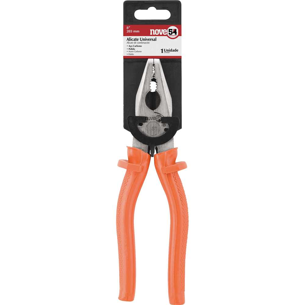 Alicate Universal Profissional 8 Polegadas: Conforto Anatômico e Corte Preciso