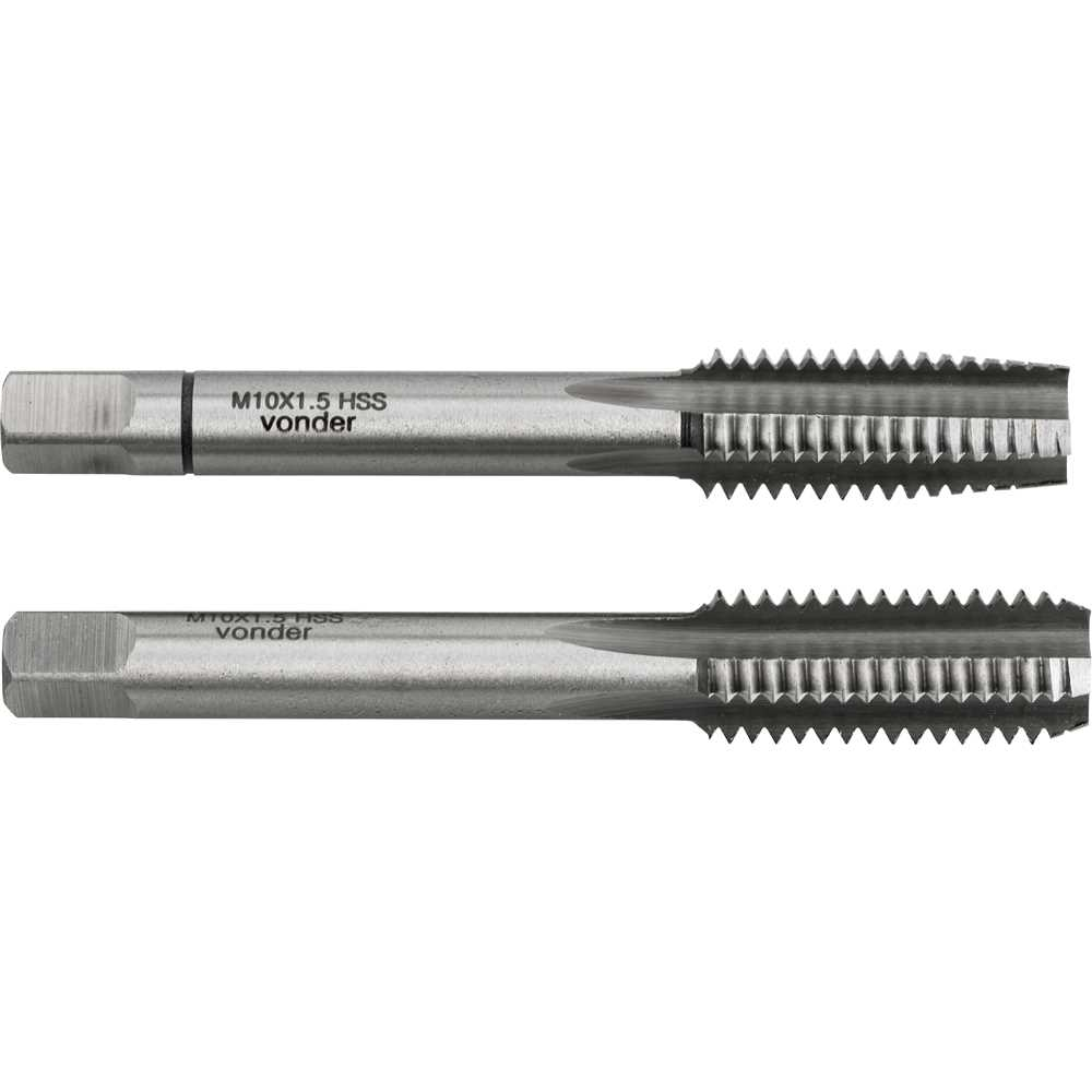 Jogo de Machos Manuais 2 Peças em Aço Rápido: Rosqueamento Interno Profissional