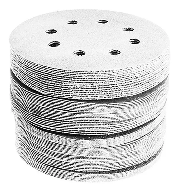 Disco de Lixa Velcro 125mm Grão 180 Starfer: Acabamento Profissional em Madeira e Metais