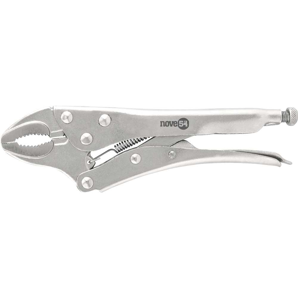 Alicate de Pressão 10" Mordente Curvo NOVE54: Fixação Forte e Durabilidade Profissional