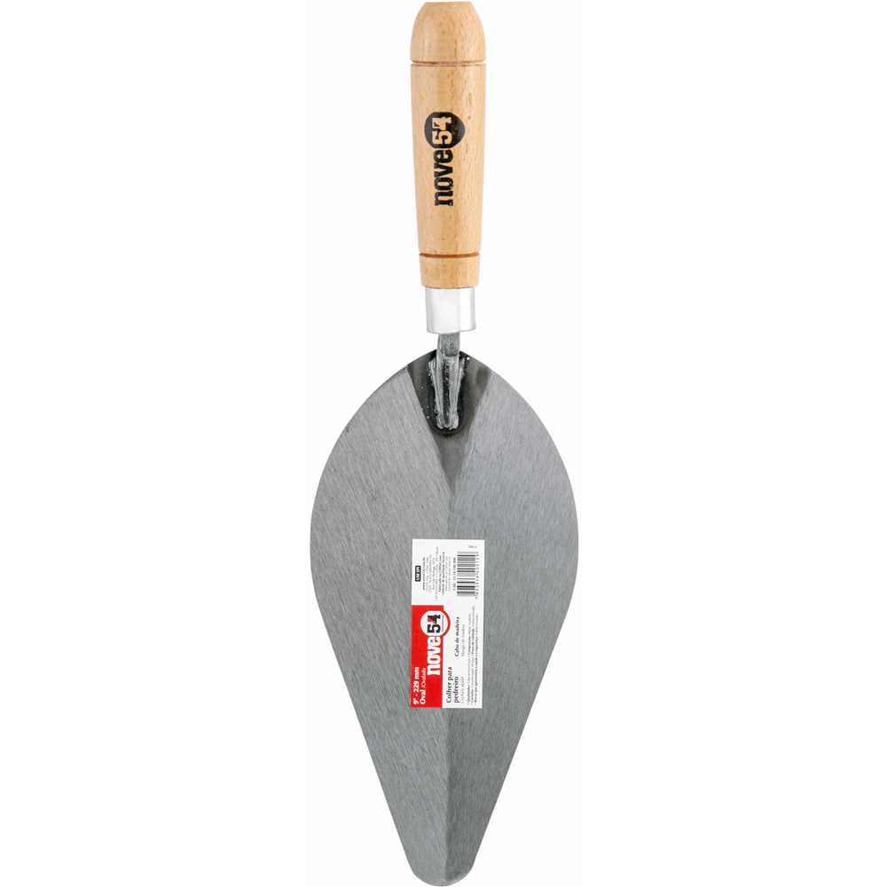 Colher Oval para Pedreiro 9 Polegadas NOVE54 | Ferramenta Profissional para Assentamento e Reboco