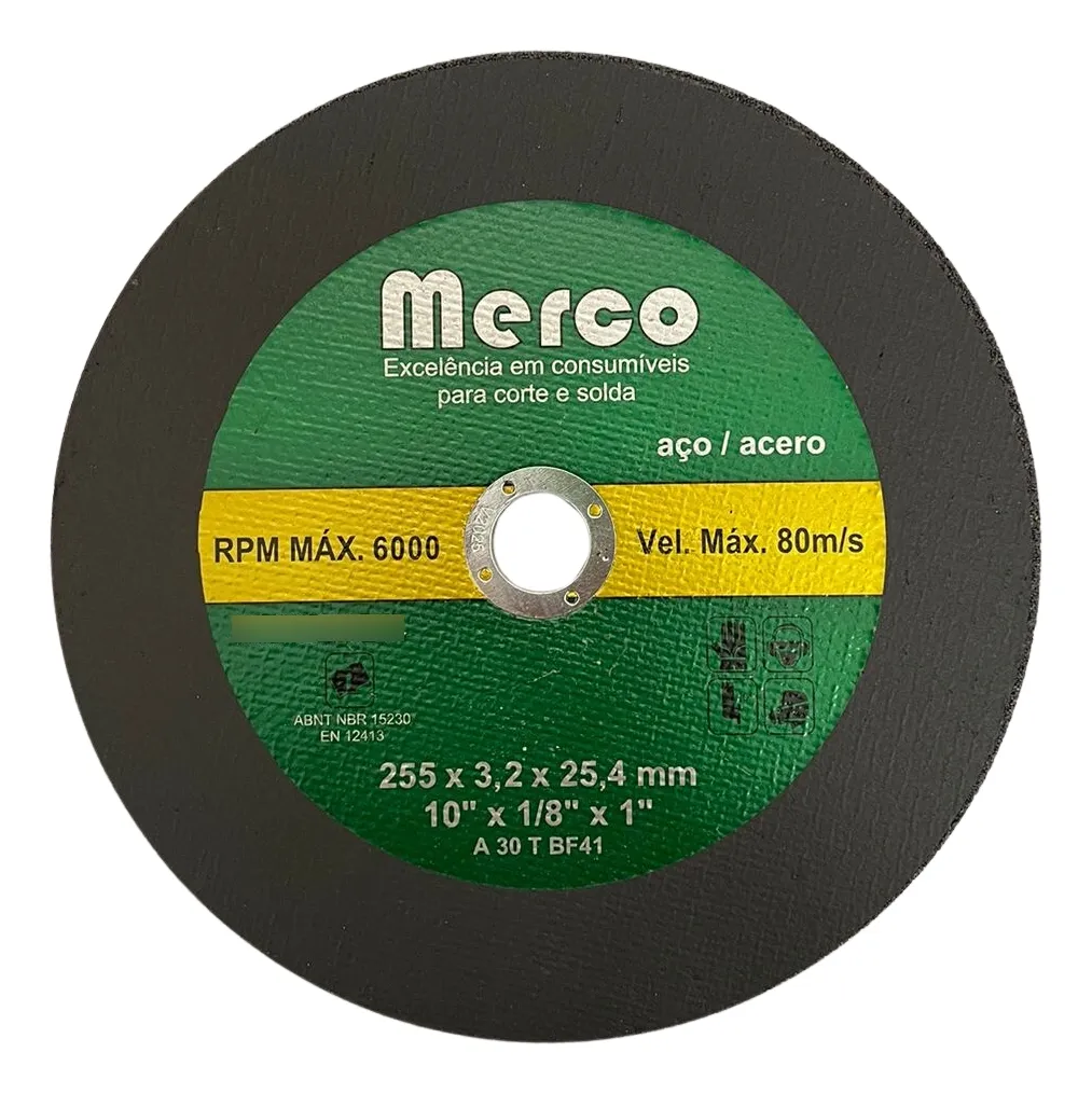 Disco Abrasivo de Corte Fino 10" (255x3,0mm): Alto Rendimento e Precisão para Metais