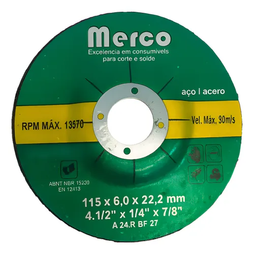 Disco de Desbaste Profissional 4 1/2" Merco - Alta Performance e Durabilidade