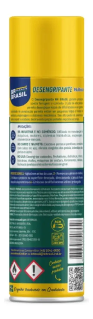 Desengripante Spray Amarelinho BR Brasil 300ml: Máxima Proteção Anticorrosiva e Lubrificação