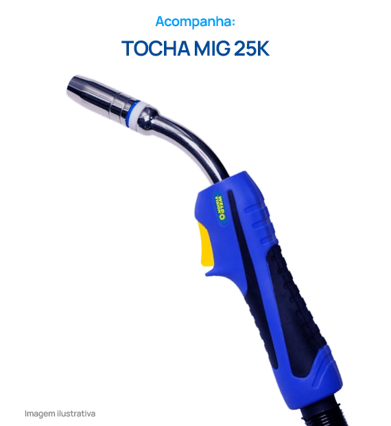 Máquina de Solda Inversora Multiprocesso MIG Explorer 200 Weld Vision - 220V