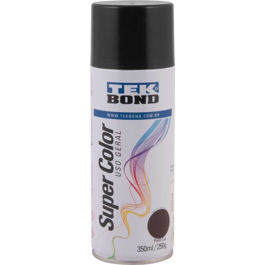 Tinta Spray Acrílica Marrom Brilhante Multiuso 350ml/250g | Secagem Rápida e Alto Poder de Cobertura