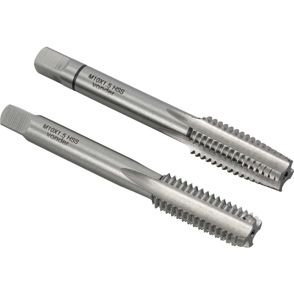 Jogo de Machos Manuais 2 Peças em Aço Rápido: Rosqueamento Interno Profissional
