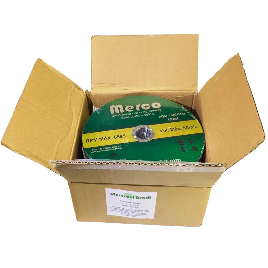 Disco de Corte MERCO 7"x1/16"x7/8" Profissional para Ferro, Aço e Inox