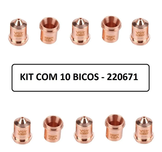 Bico de Corte Plasma Hypertherm 220671 Powermax 45 - Kit com 10 Unidades | Alto Custo-Benefício