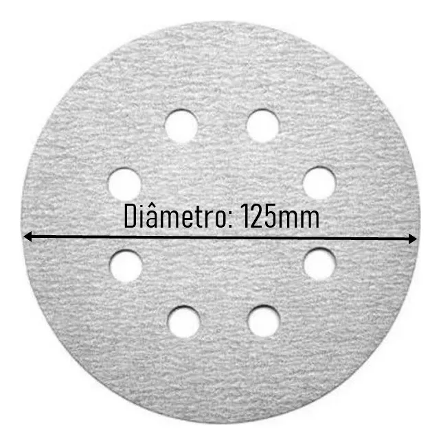 Disco de Lixa Velcro 125mm Grão 180 Starfer: Acabamento Profissional em Madeira e Metais