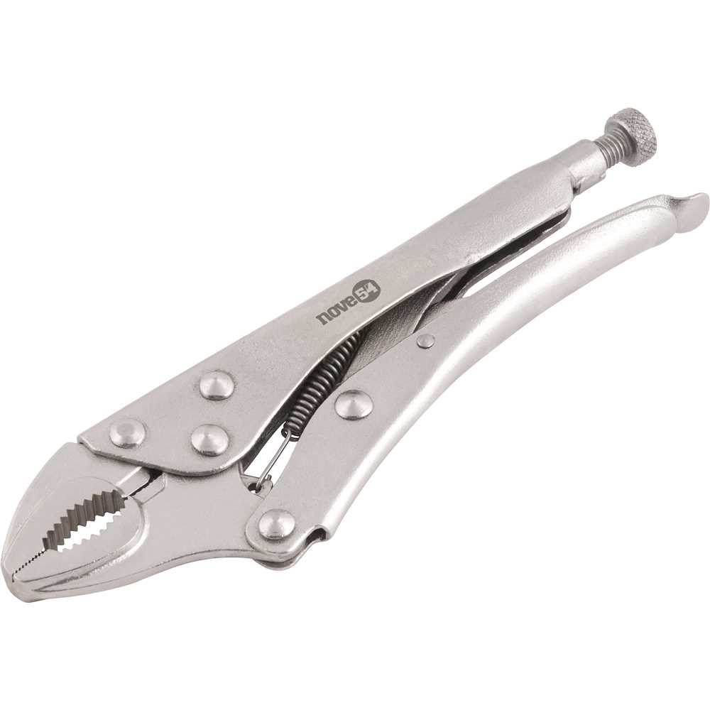 Alicate de Pressão 10" Mordente Curvo NOVE54: Fixação Forte e Durabilidade Profissional