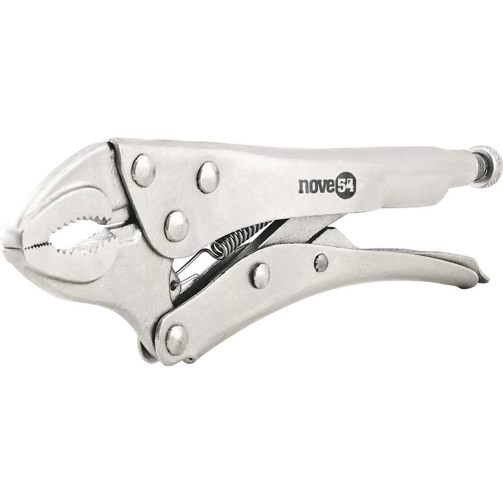 Alicate de Pressão 10" Mordente Curvo NOVE54: Fixação Forte e Durabilidade Profissional