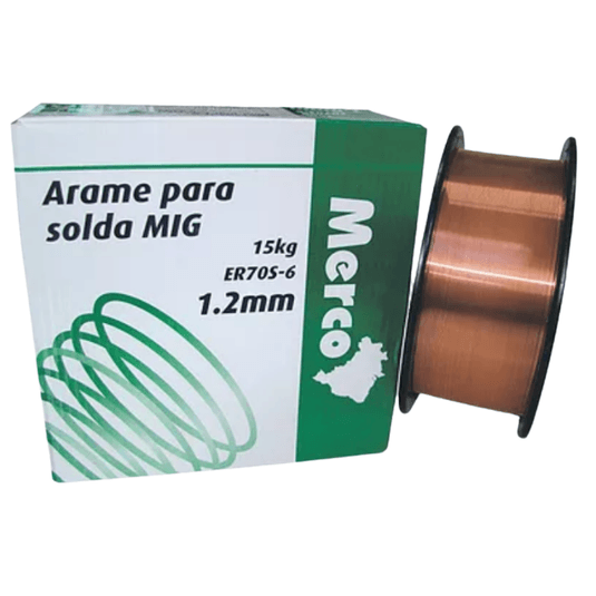Arame para Solda MIG Capa-Capa 1,2mm 15Kg ER70S6 MERCO - Alto Rendimento e Qualidade Superior