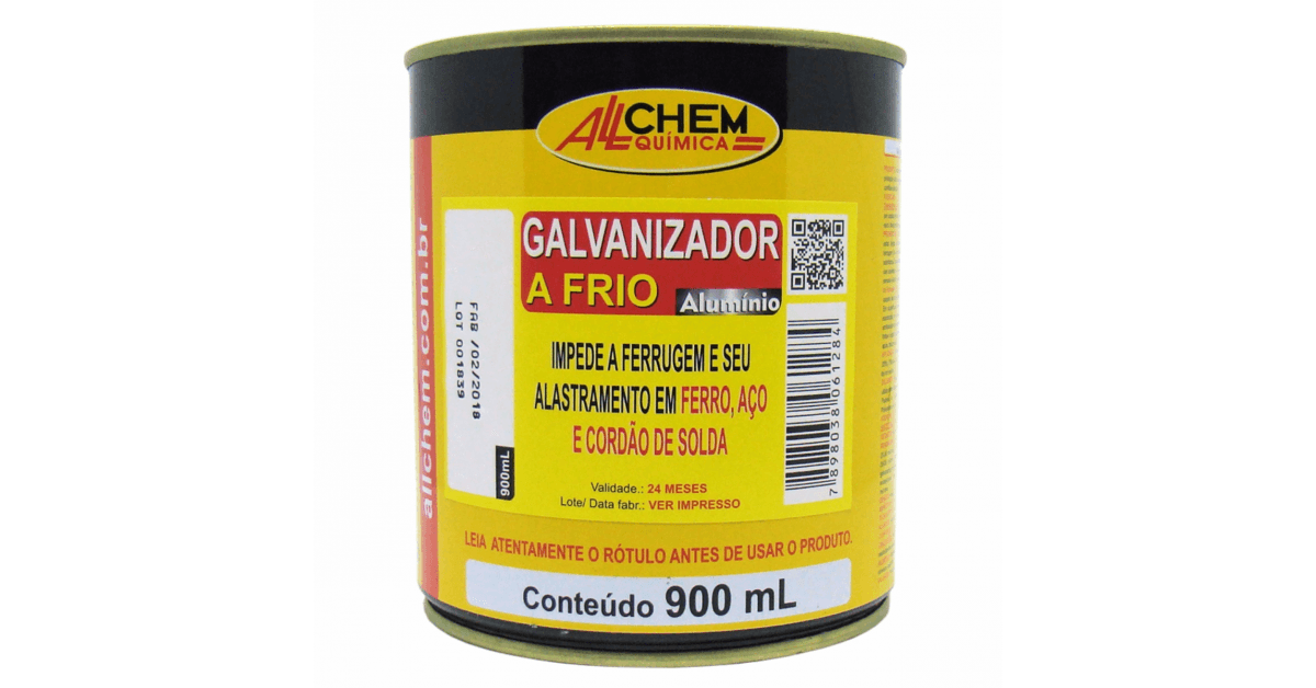 Composto Galvanizador a Frio Gallvano 244 ALLCHEM 900ml: Proteção Anticorrosiva Superior com Zinco Puro