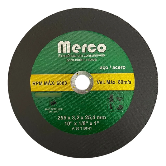 Disco Abrasivo de Corte Fino 10" (255x3,0mm): Alto Rendimento e Precisão para Metais