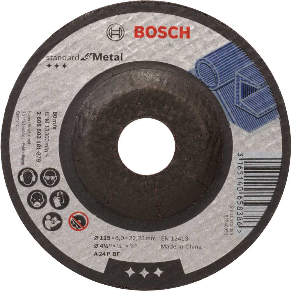 Disco de Desbaste Bosch 115mm Standard: Maximize a Remoção de Material e Durabilidade