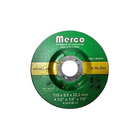 Disco de Desbaste Profissional 4 1/2" Merco - Alta Performance e Durabilidade